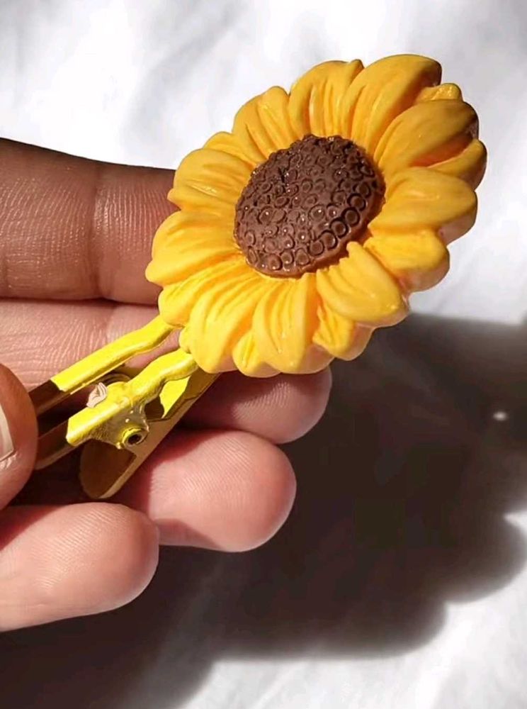 Sunflower Hair Clip