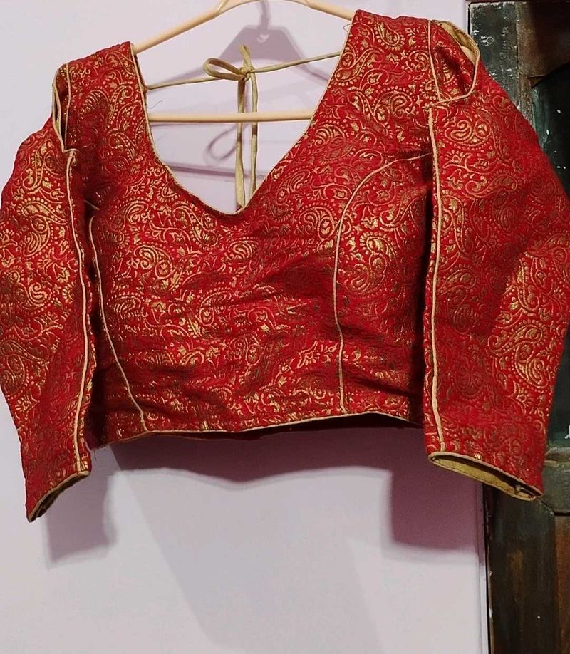 Red &amp; Gold Blouse