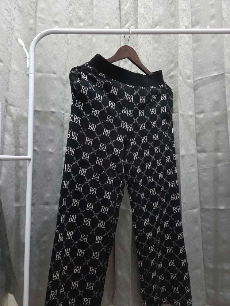 Patterned Black Pants