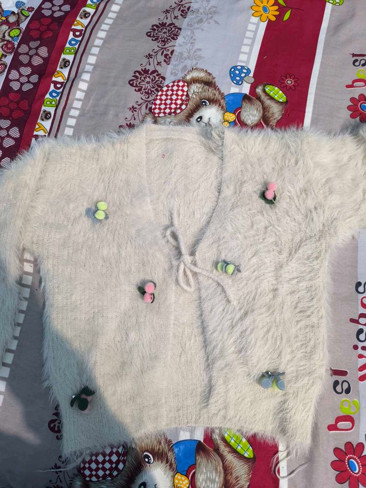 Cute Fuzzy Cardigan