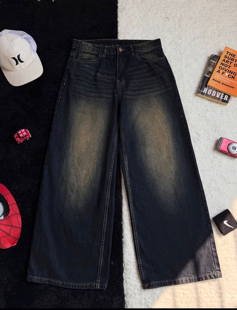 Wide Leg Denim Jeans