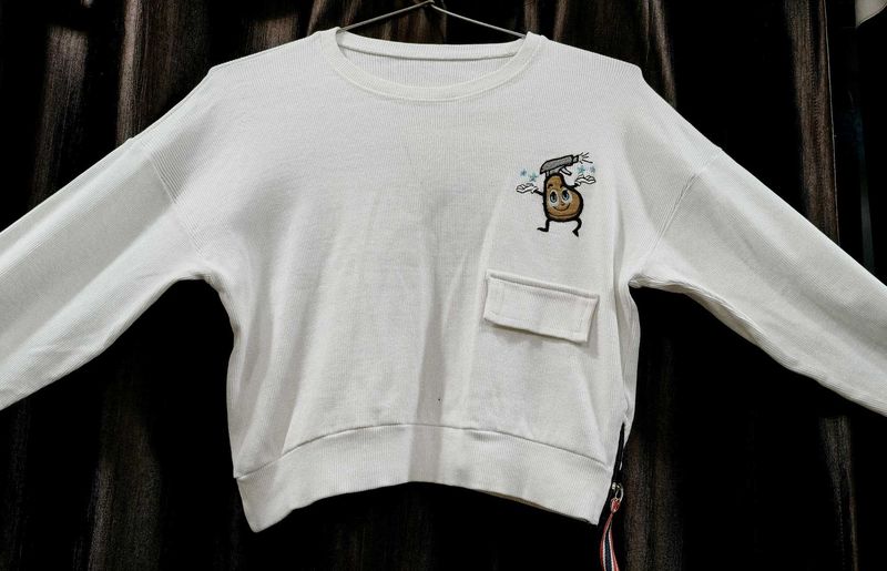 White Graphic Sweatshirt