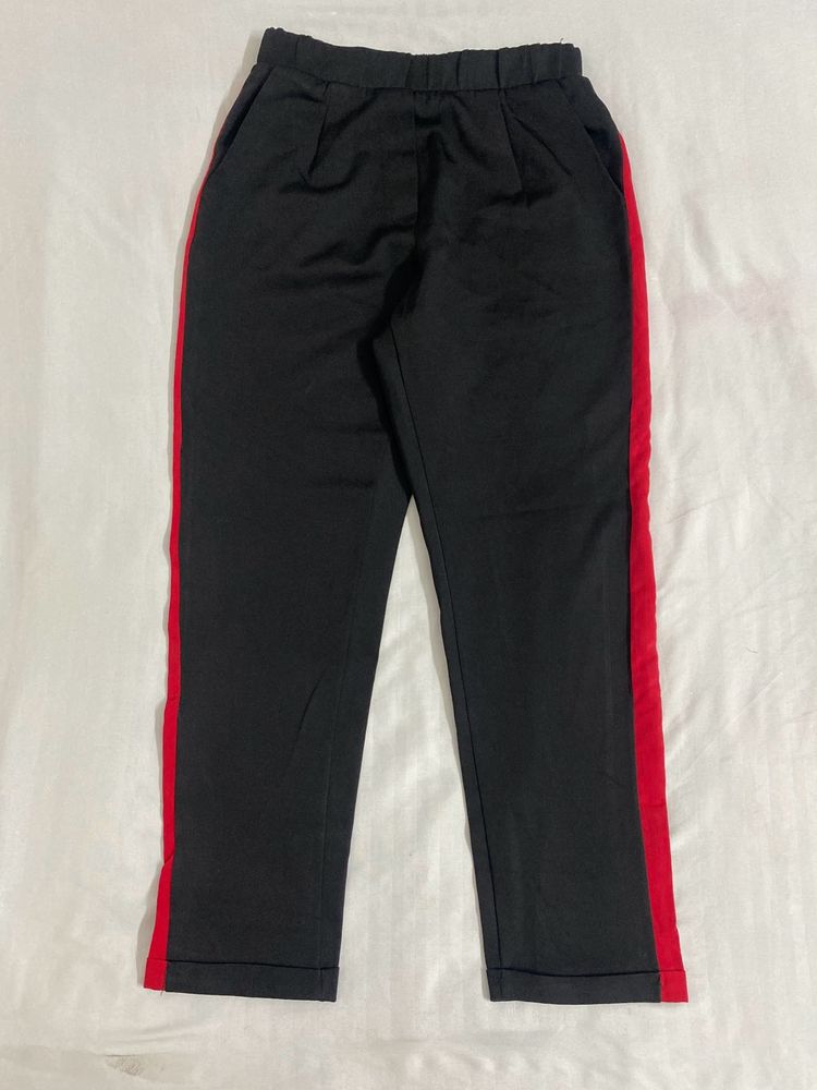 Side Stripe Black Pants waist 28