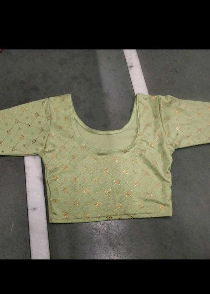 Elegant Green Readymade Saree Blouse