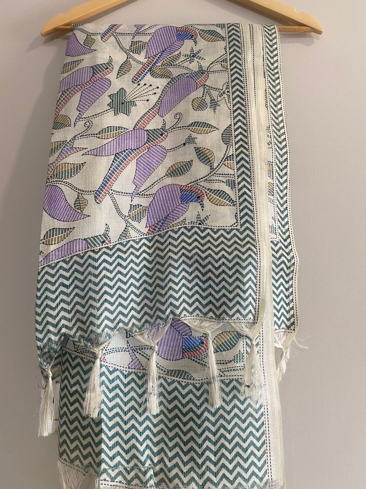 Dupatta with Bird Print