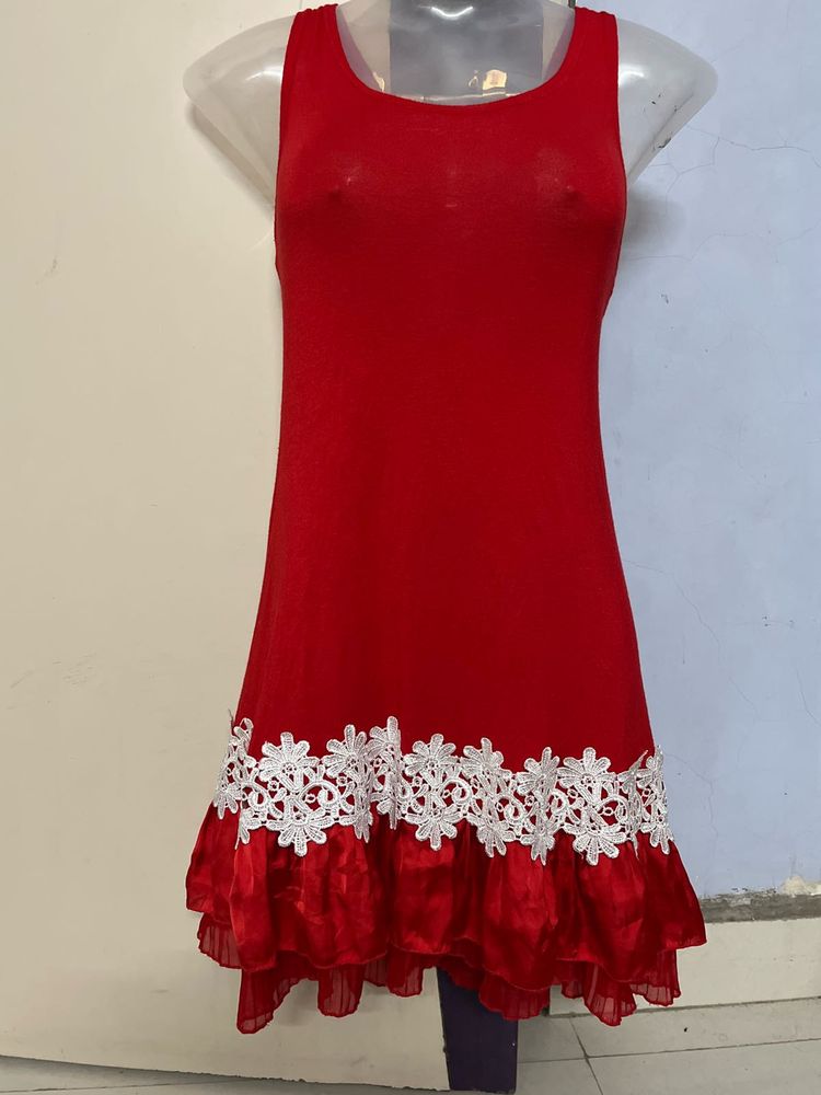 Pintrest Red Sleeveless Dress