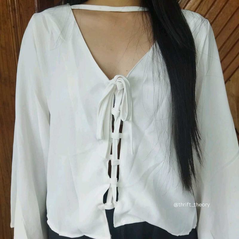 White Women Lace Top/Blouse