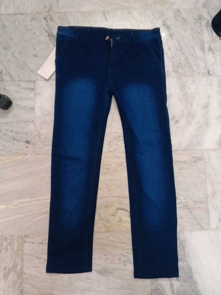 Navy Blue Denim Jeans
