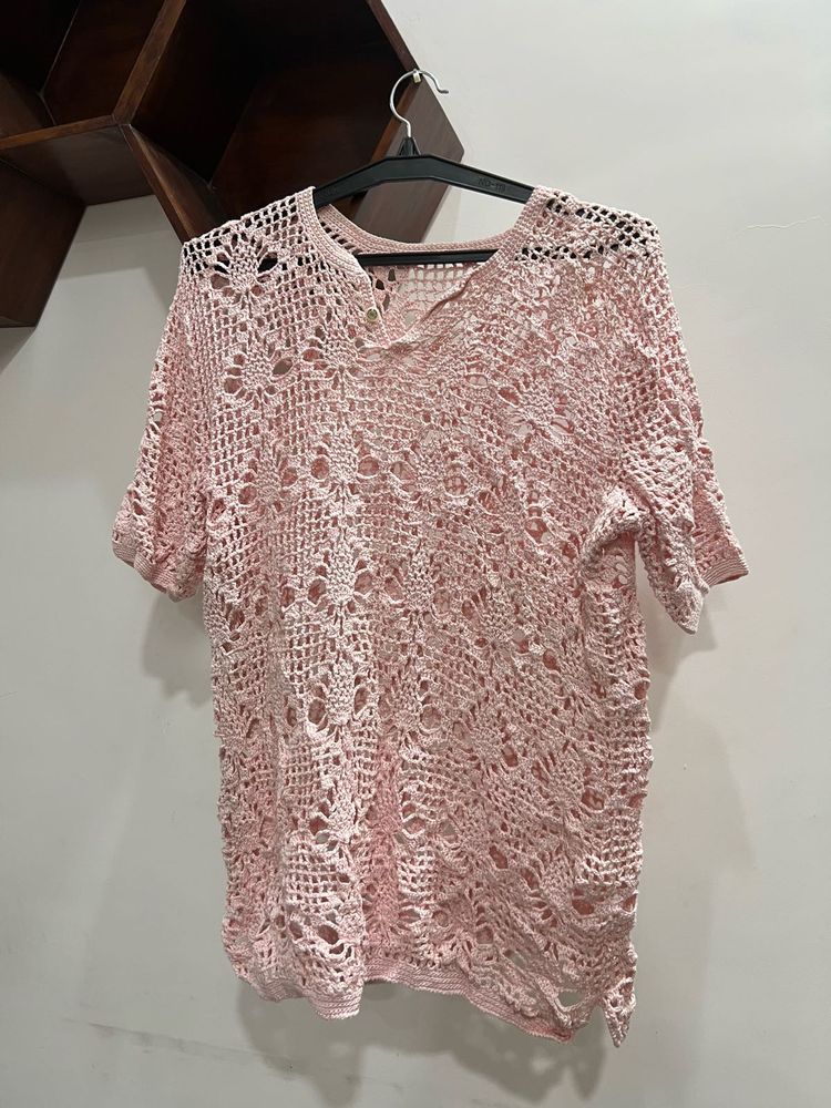 Crochet Pink Top