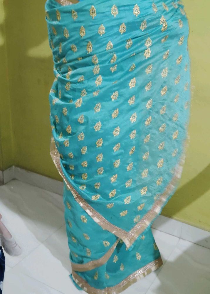 Elegant Teal Saree