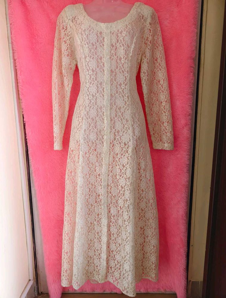 Vintage Sheer Lace Dress