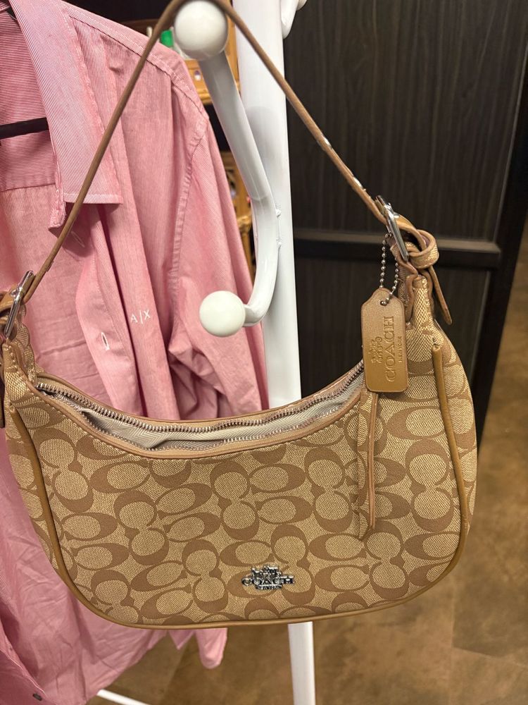 Coach Logo Leather Hobo Bag Master Copy