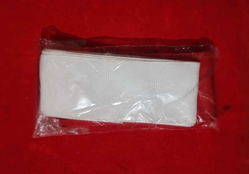 White and red ribbon hair accessories