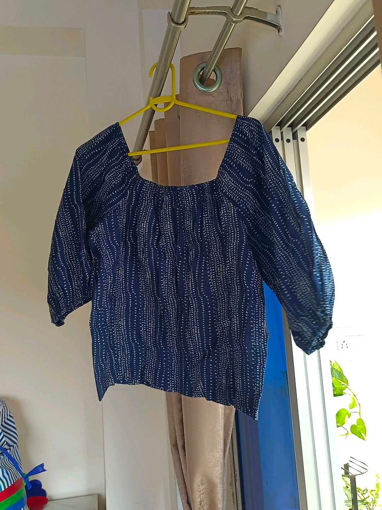 Stylish Blue Printed Top