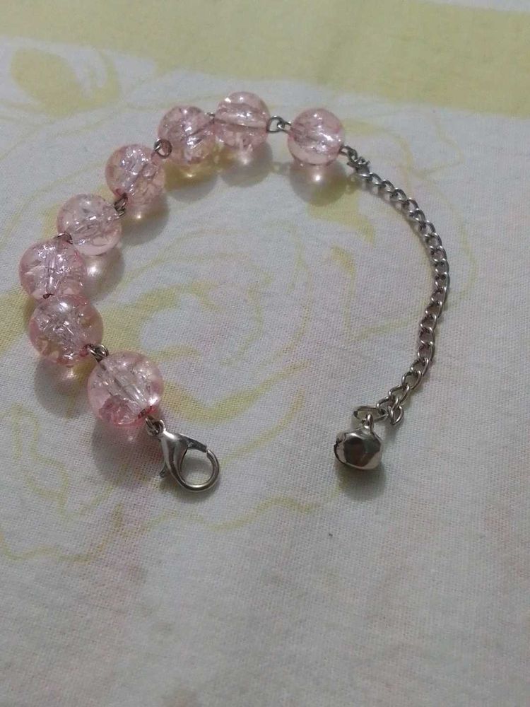 *HANDMADE*Pink Beaded Bracelet