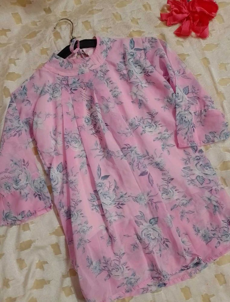Pink Floral Top
