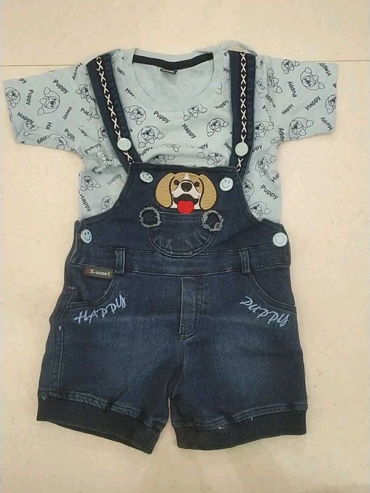 Puppy Denim Outfit