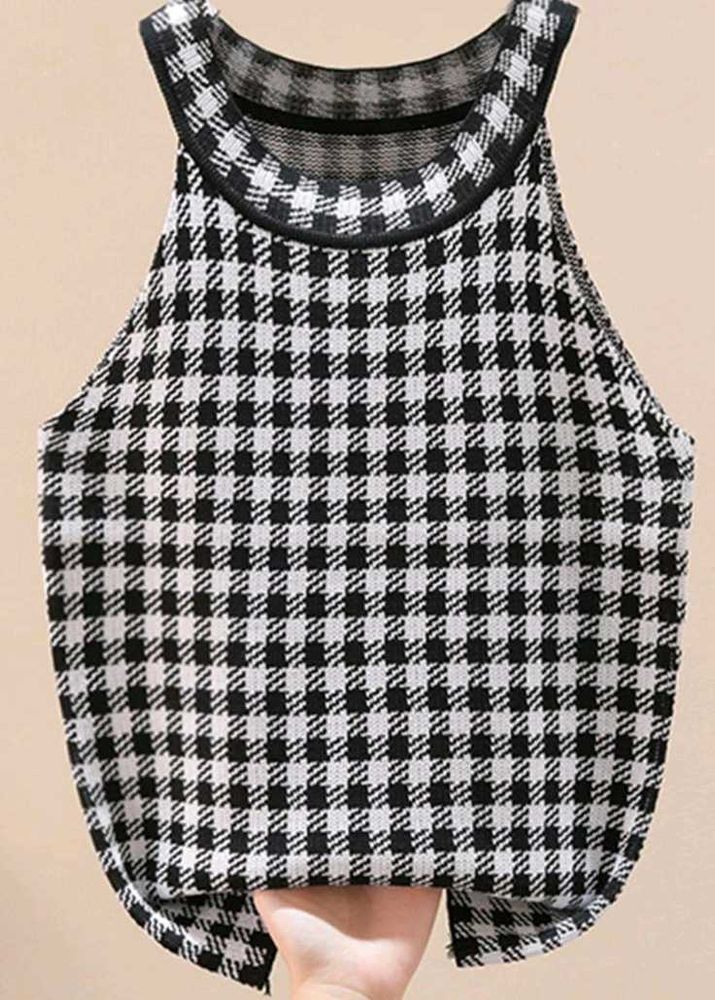 Houndstooth Knit Tank