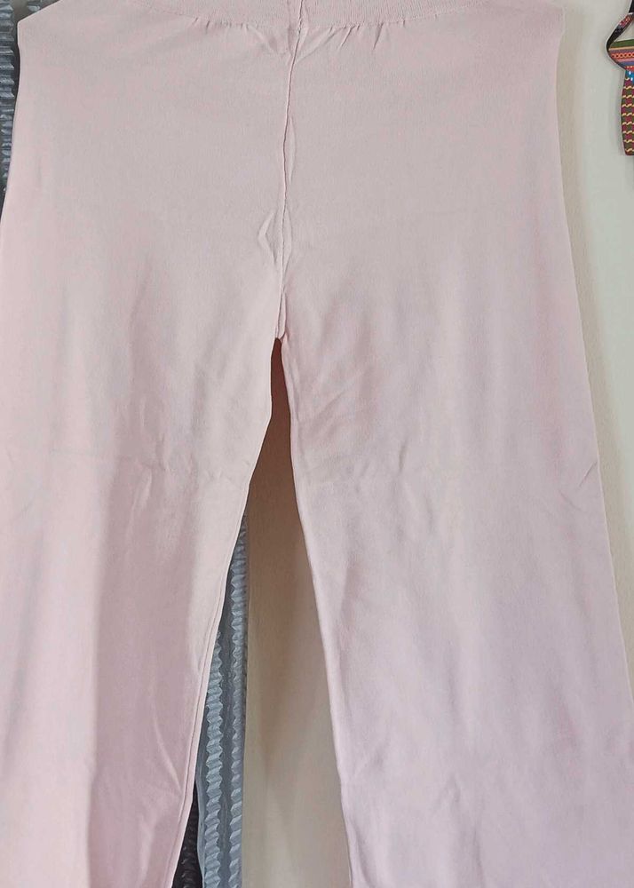 Pink Wide Leg Casual knit Pants- Never Used