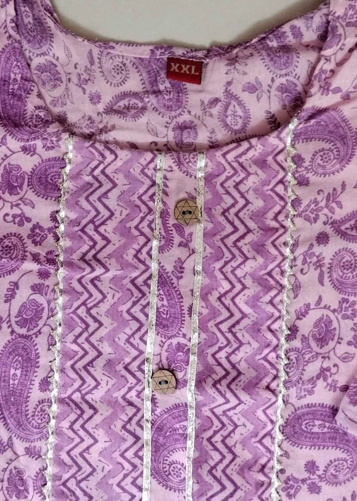 Paisley Print Kurta &amp; Angrakha Kurt