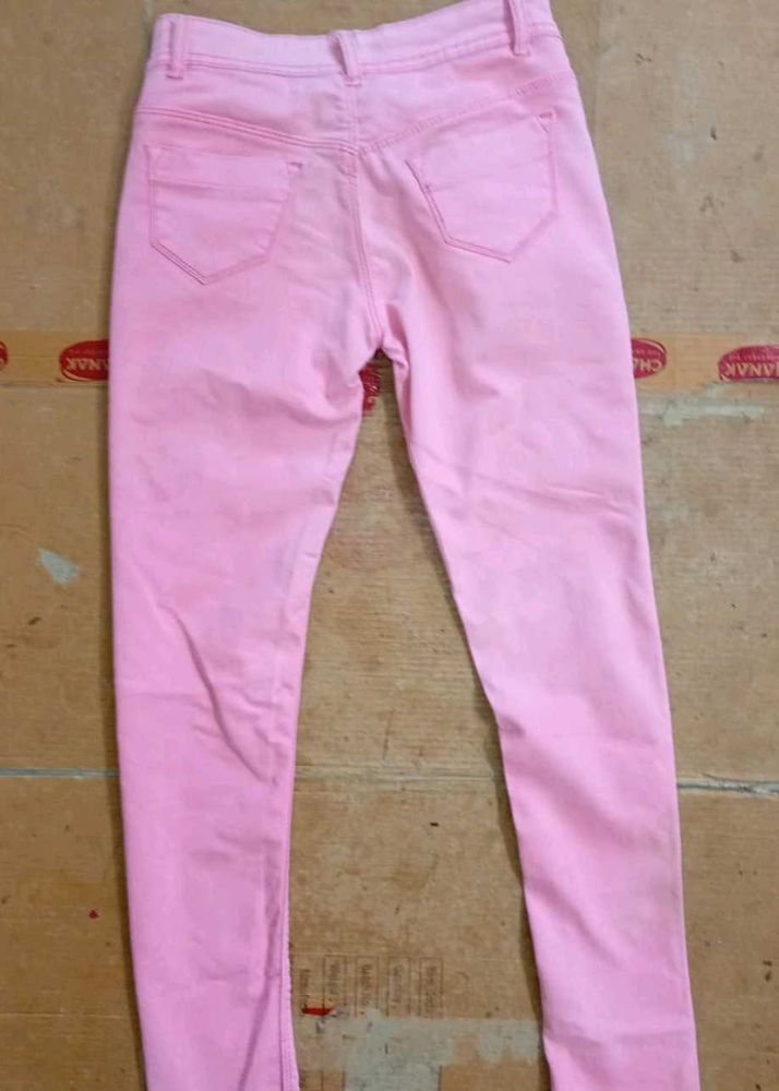 Pink Denim Jeans
