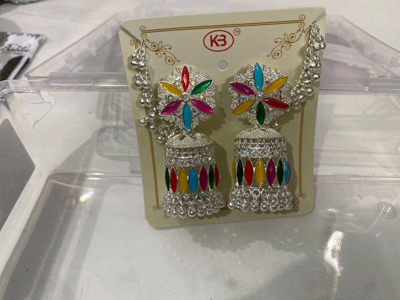 Colorful Jhumka Earrings