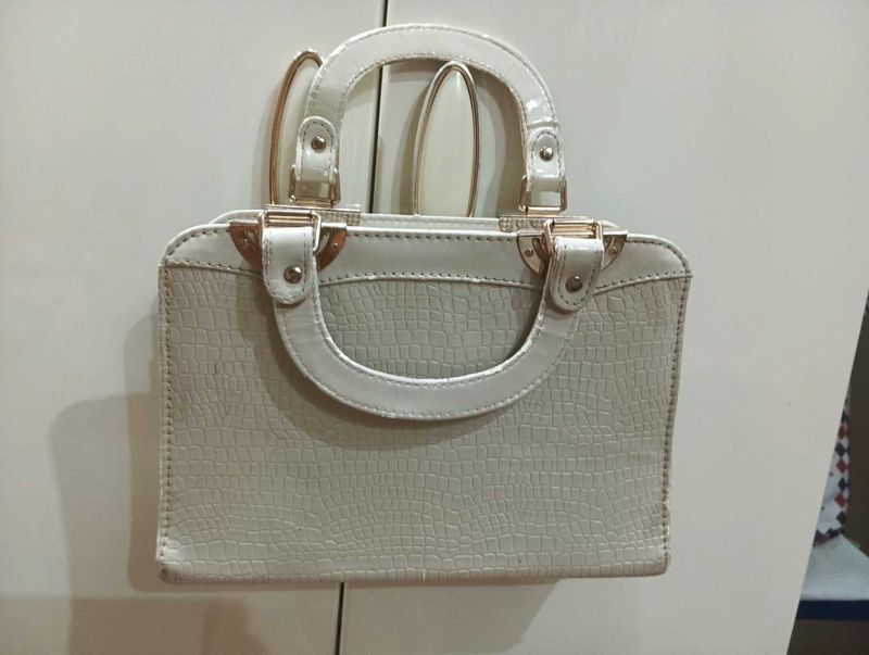 Of WhiteTop Handle Bag in a good Condition
