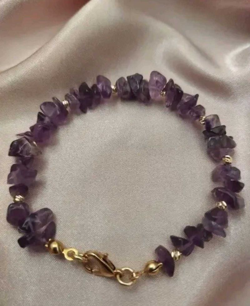 Amethyst Stone Bracelet / Handmade