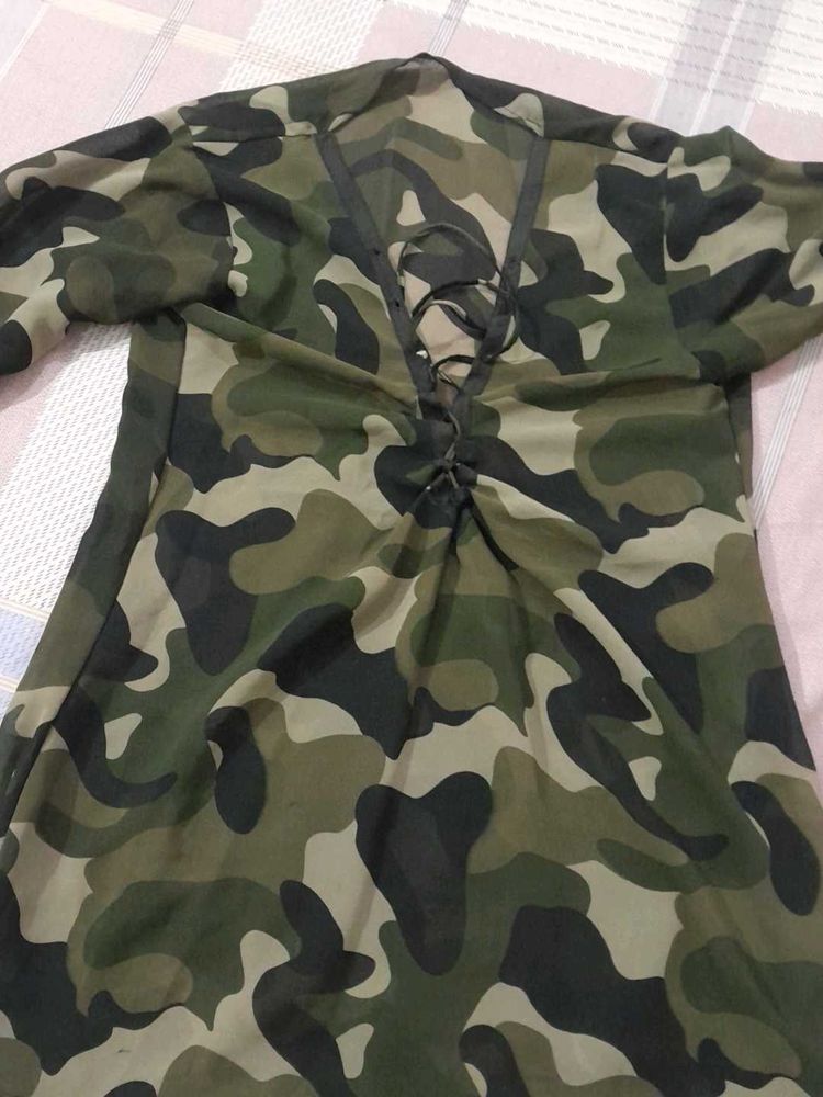 Camo Print Top