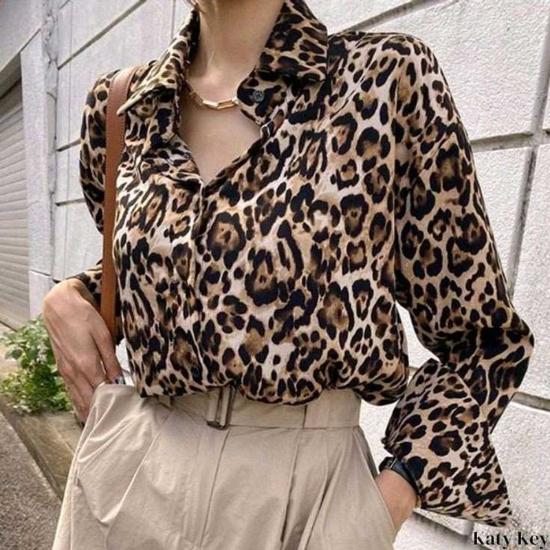 SALE !!Premium Leopard print Shirt With Tie Knot
