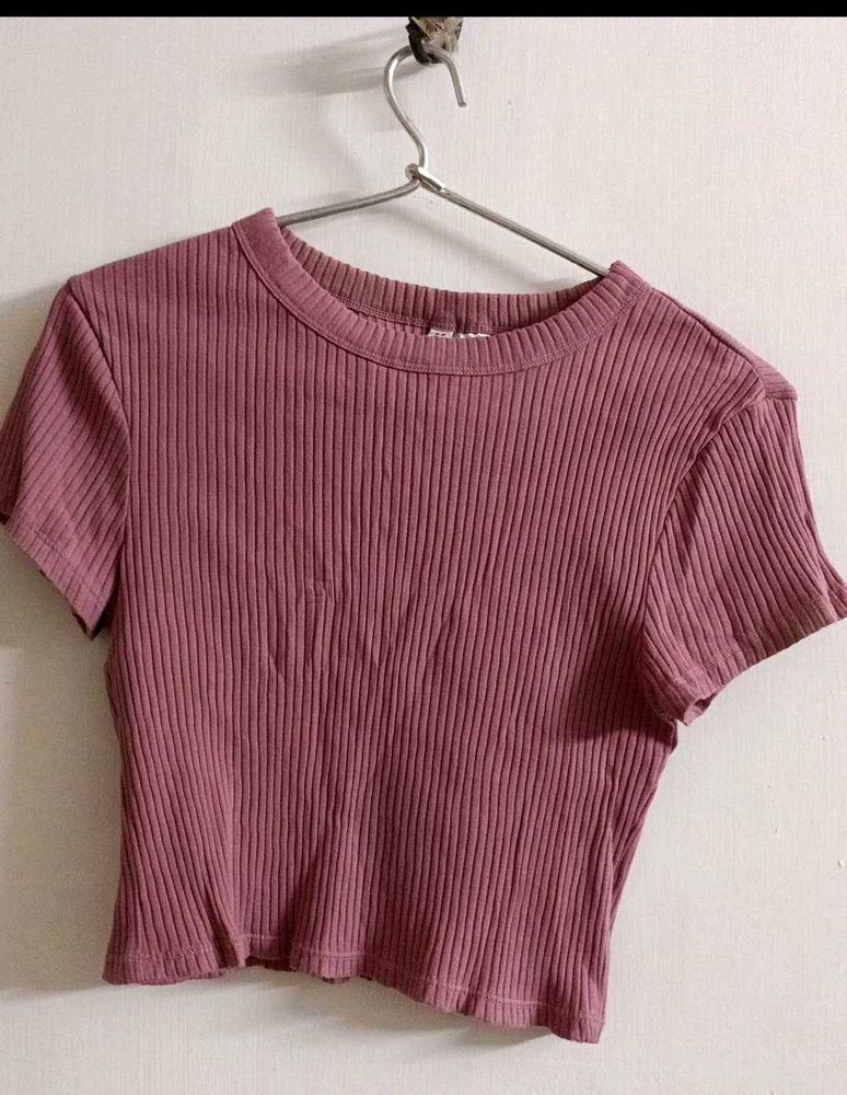 Cute Mauve Crop Top