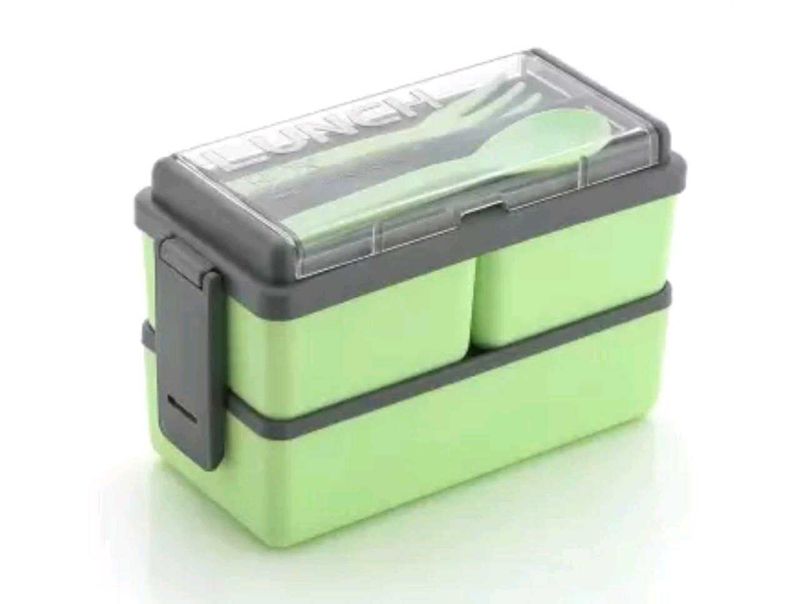 Two-Tier Lunch Box with Utensils pack of 1