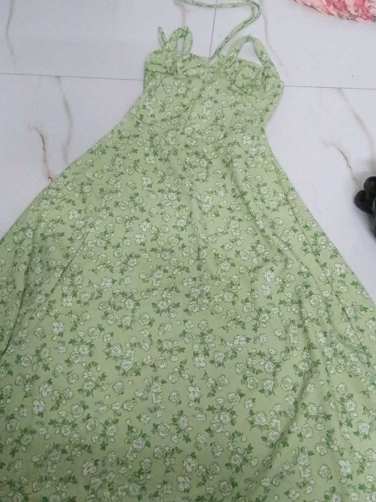 Floral Green Dress