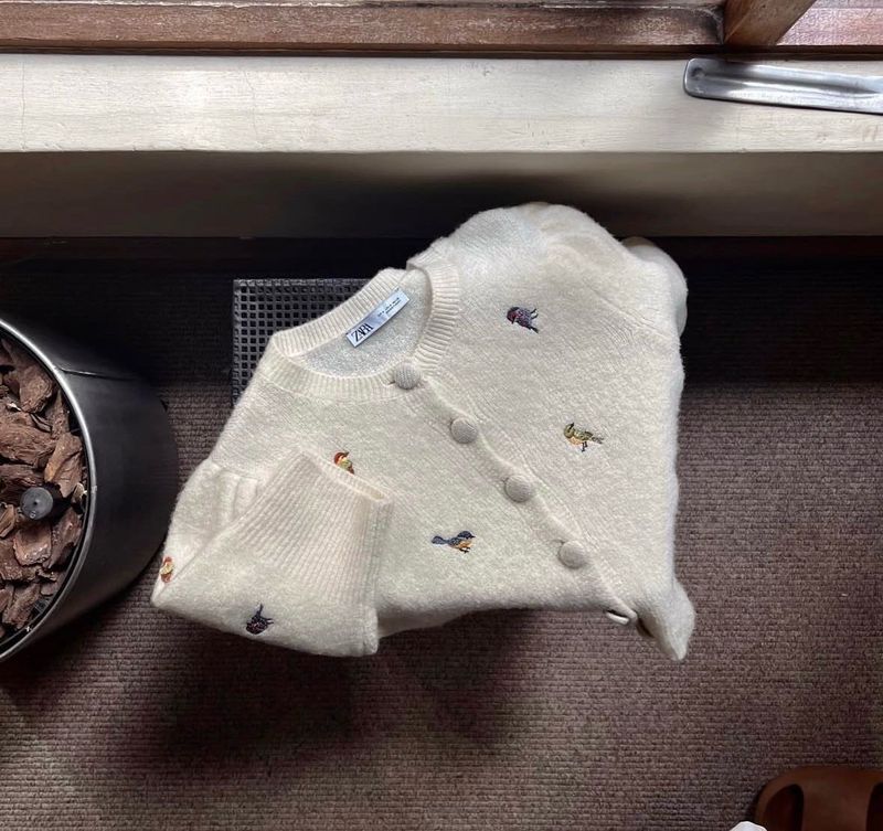 Zara Embroidered Cardigan