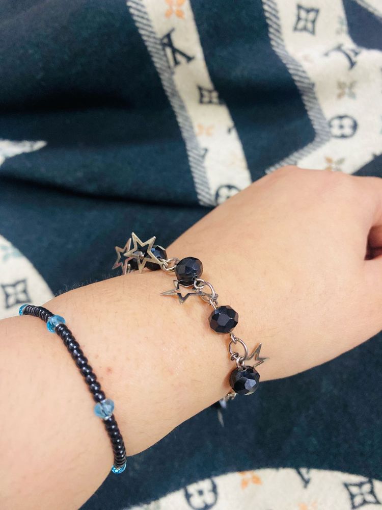 Star &amp; Bead Charm Bracelet