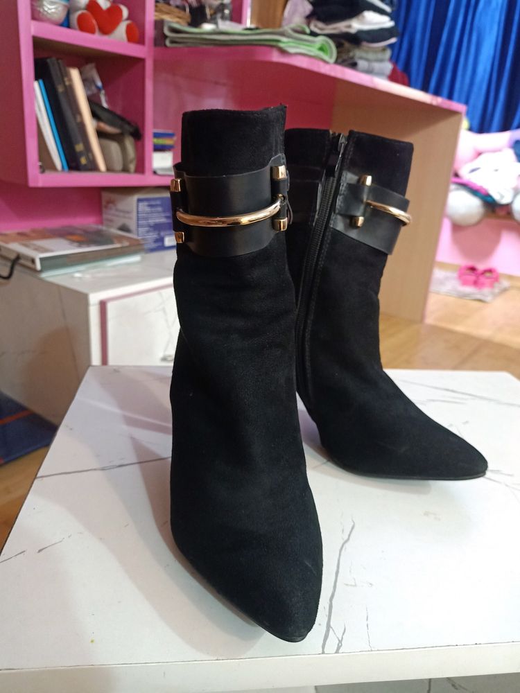 Black Suede Ankle Boots