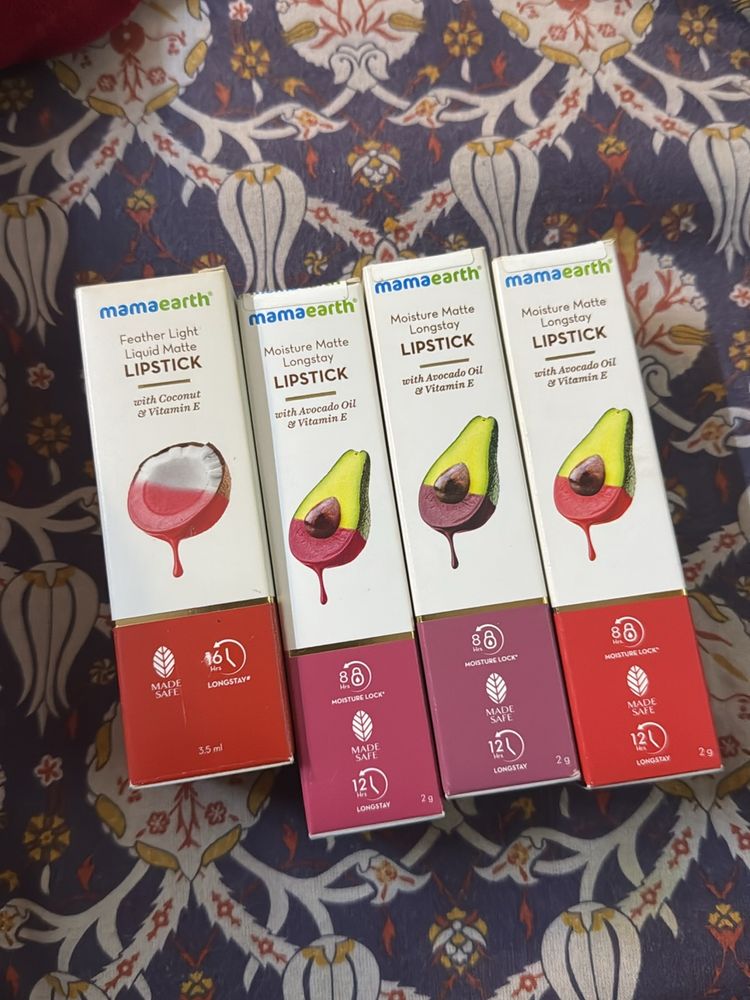 Mamaesrth Lipstick Combo Of 4