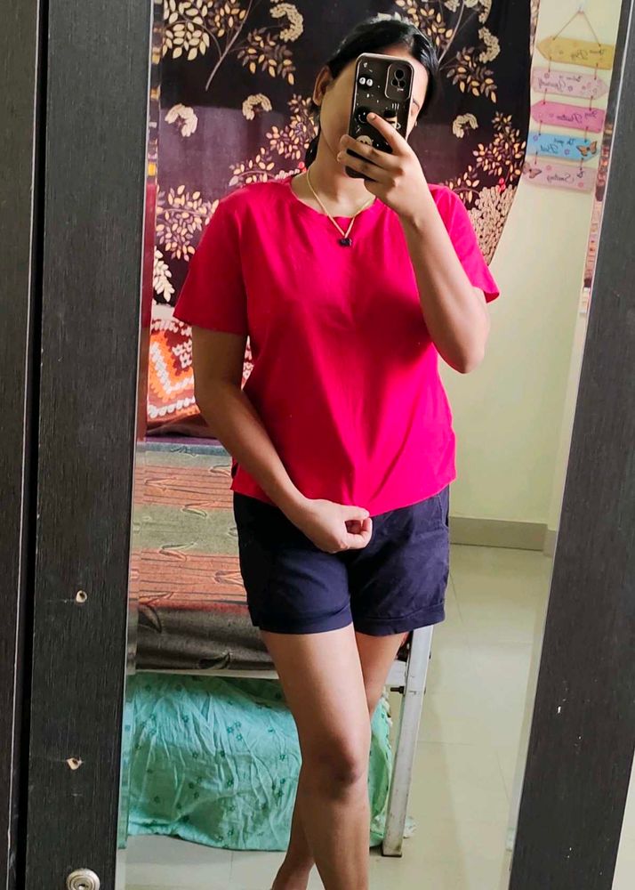 Women Red Tshirt