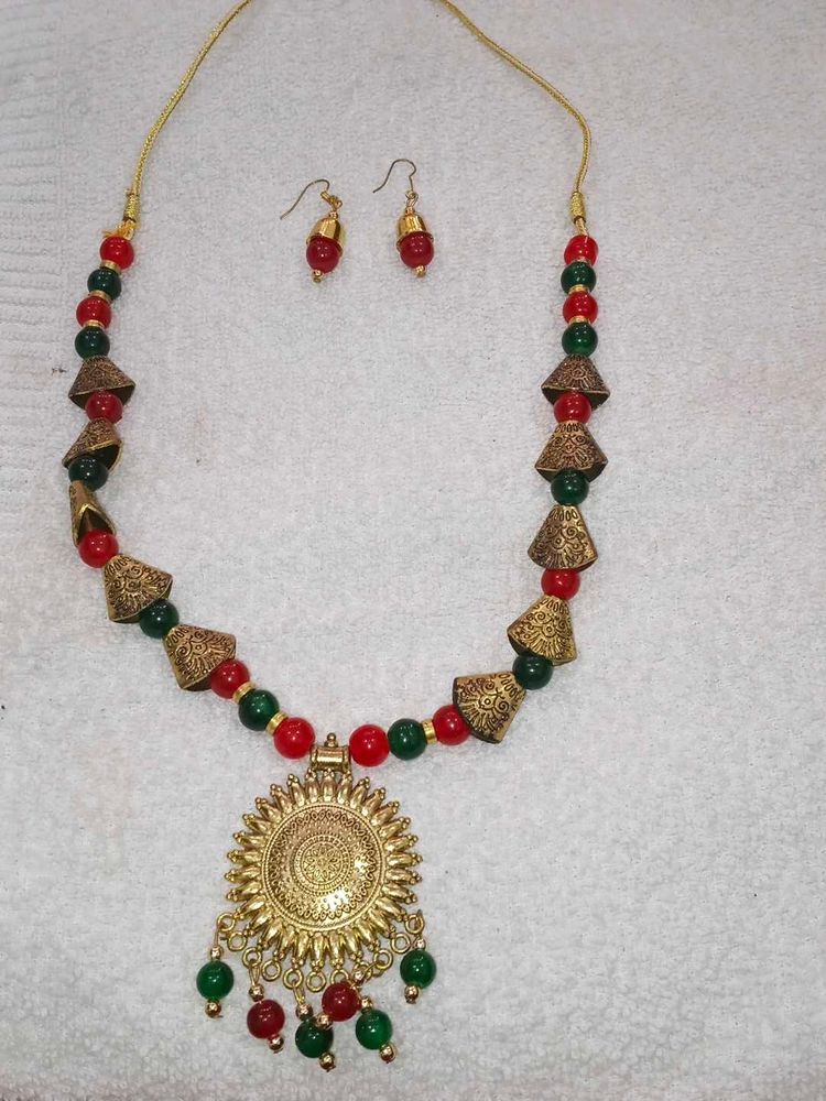 Ethnic Necklace &amp; Earring Set