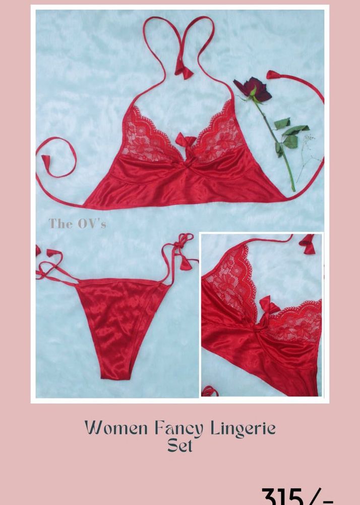 Red Lace Lingerie Set