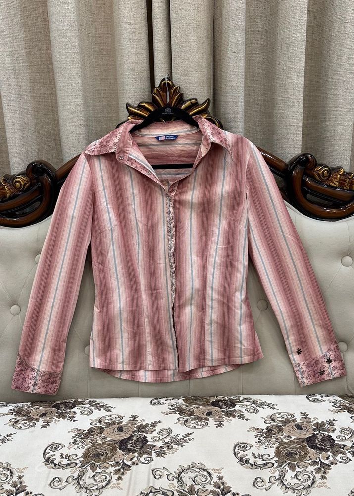 Striped Button-Down Shirt