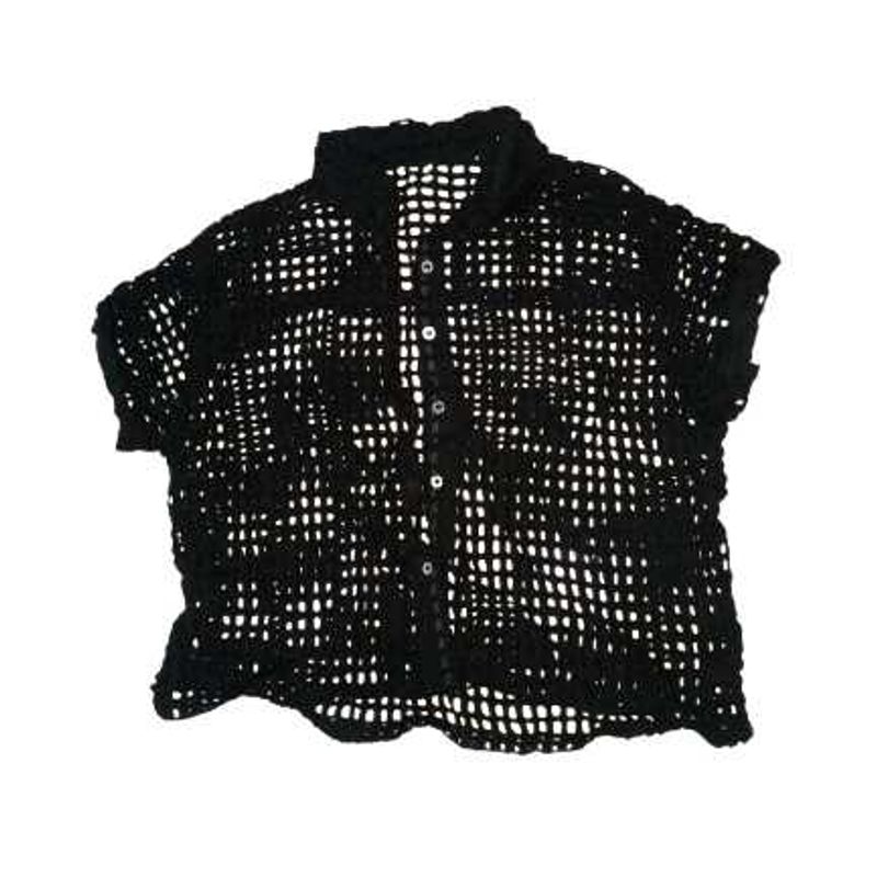 black net crop top