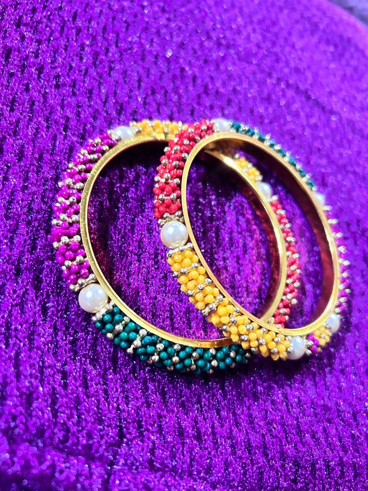Colorful Beaded Bangles