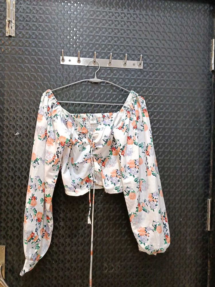 Floral Print Crop Top