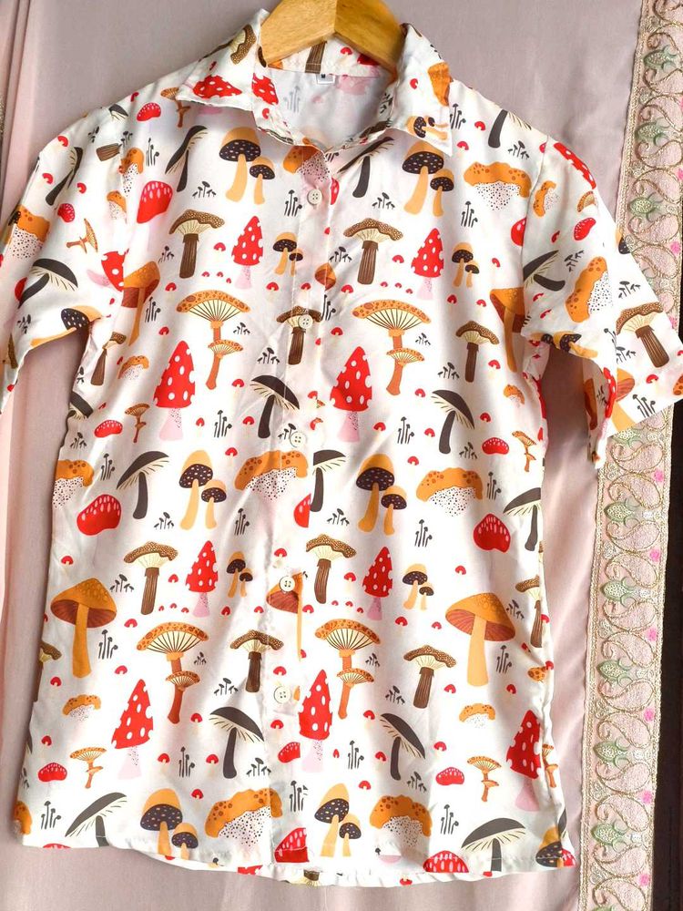 Mushroom Print Shirt