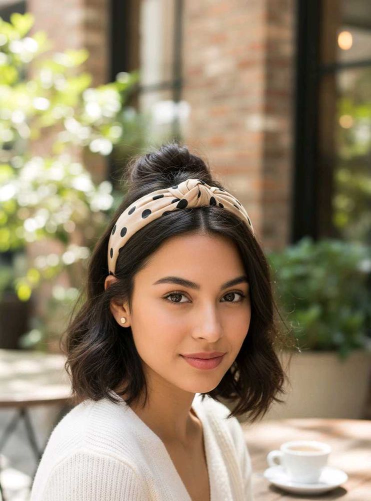 Polka Dot Knot Headband
