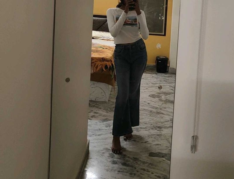 Blue Bootcut Jeans