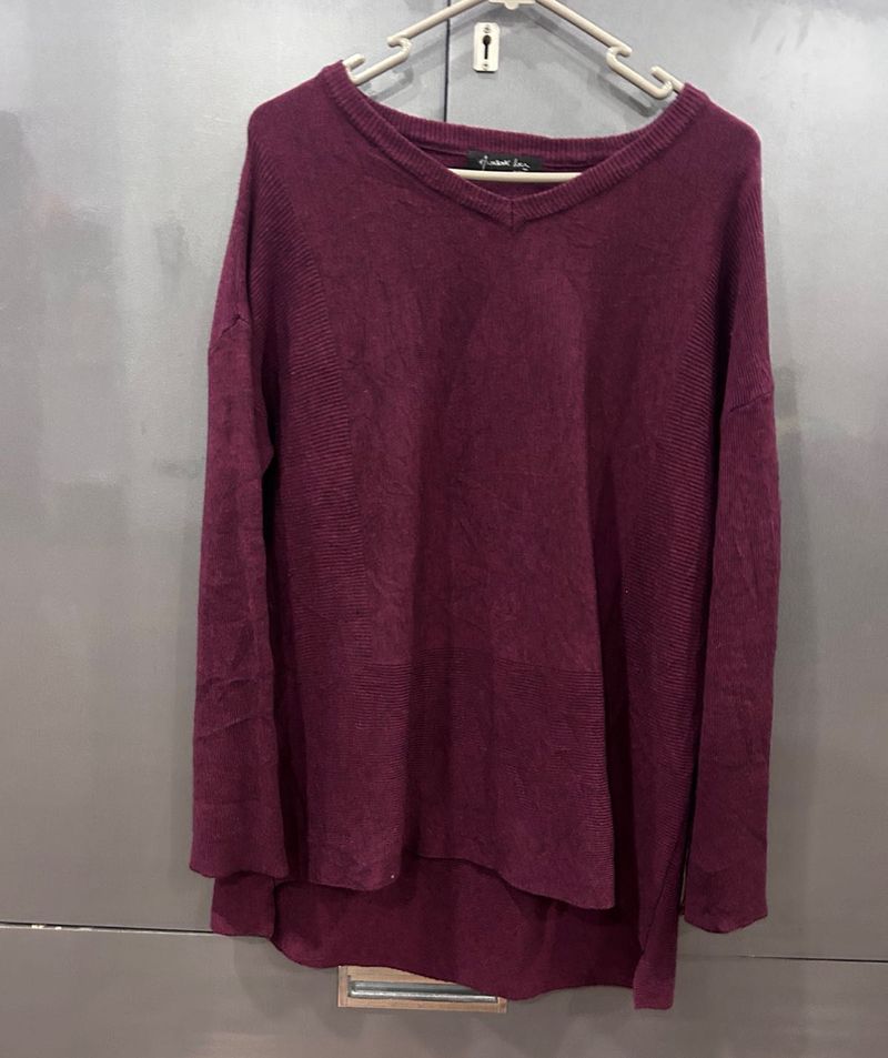 Burgundy Knit Sweater