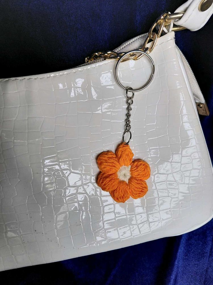 Flower bag charm and keychain
