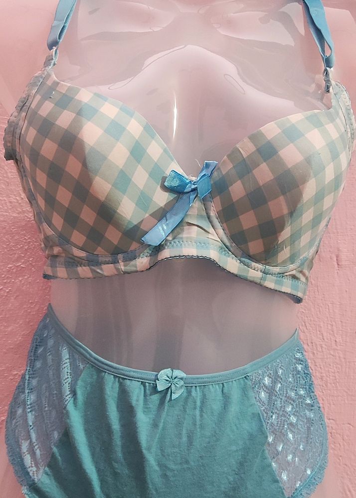 Blue Bara Panty Set
